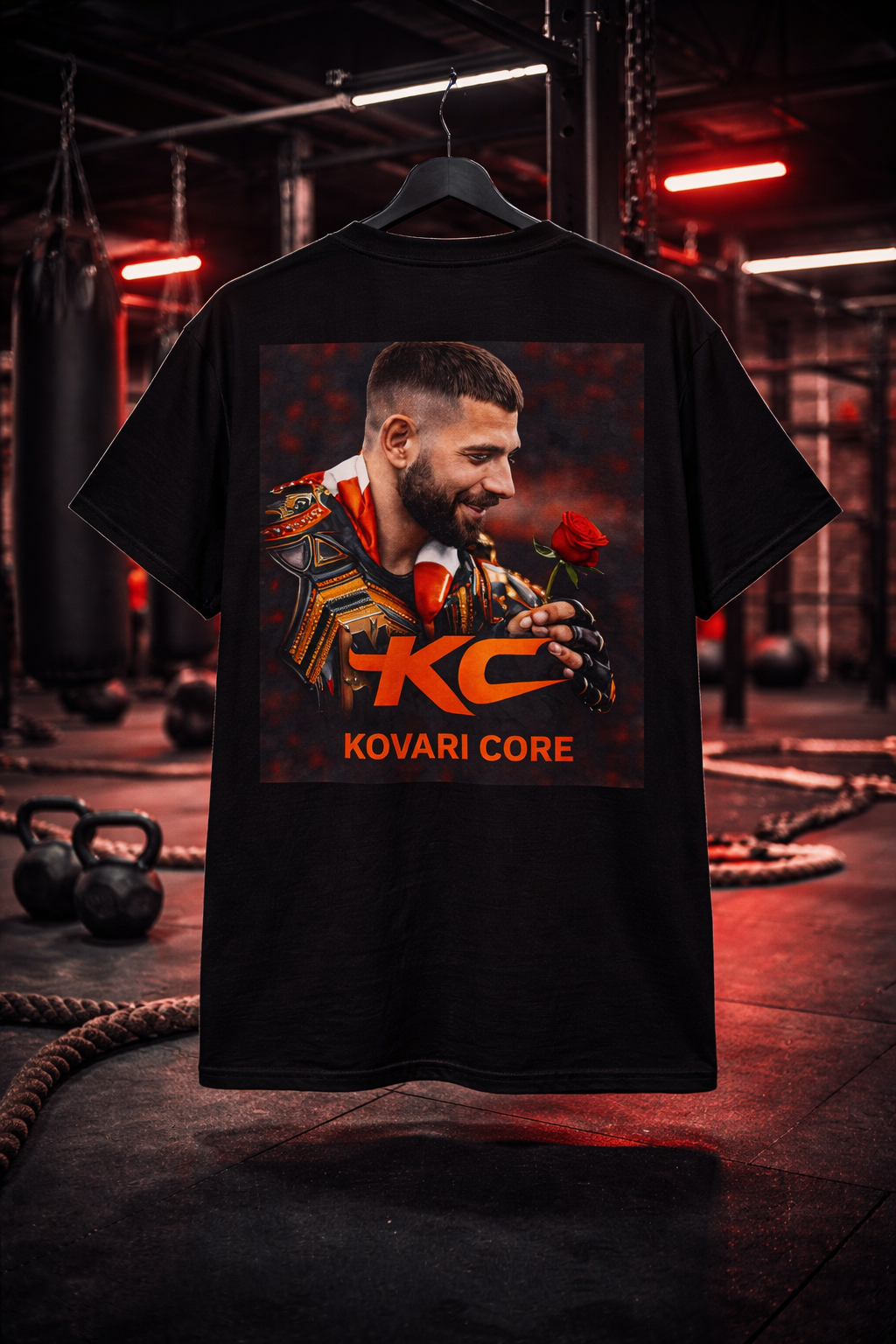 Kovari Core – Rose Edition Tee — KC Logo Graphic T‑Shirt