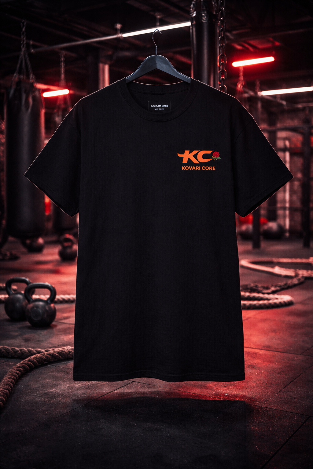 Kovari Core – Rose Edition Tee — KC Logo Graphic T‑Shirt