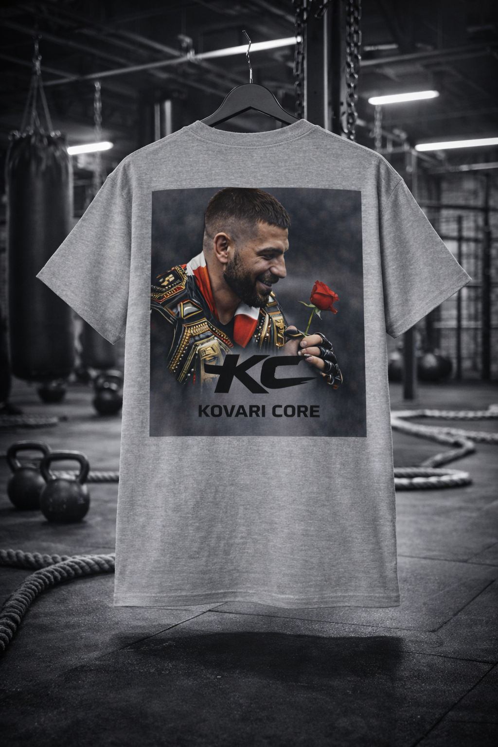 Kovari Core – Rose Edition Tee — KC Logo Graphic T‑Shirt