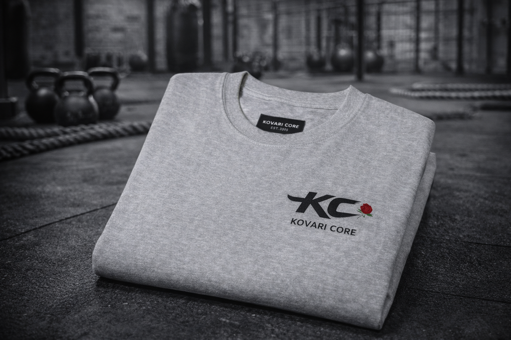 Kovari Core – Rose Edition Tee — KC Logo Graphic T‑Shirt